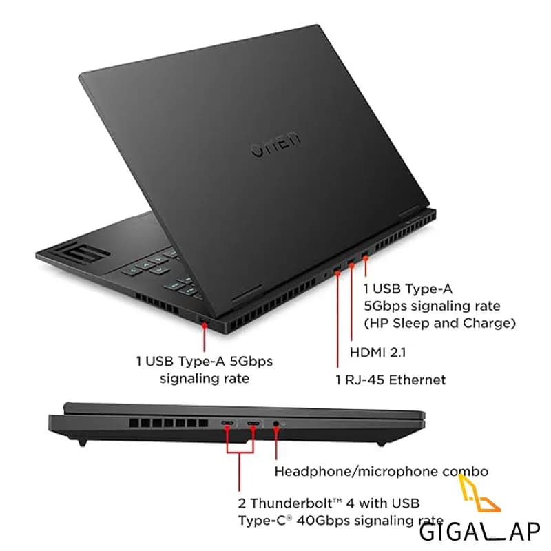 لپ تاپ HP OMEN GAMING 16 مدل R9 7940HS 16GB 1TB SSD 8GB RTX 4070 16.1 FHD 165HZ — تصویر ۲