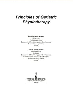 دانلود کتاب Principles of Geriatric Physiotherapy, Narinder Kaur Multani and