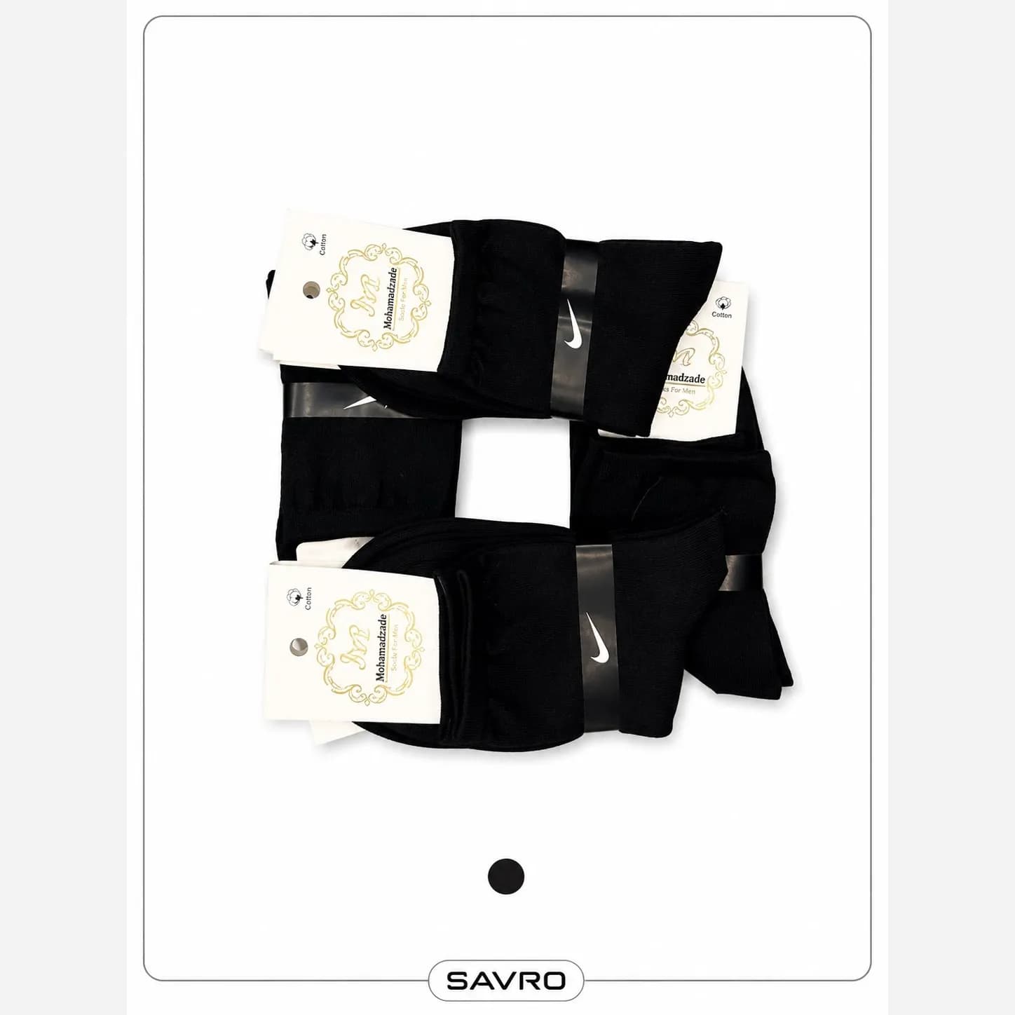 🧦 جوراب نیم ساق زنانه مشکی — تصویر ۳