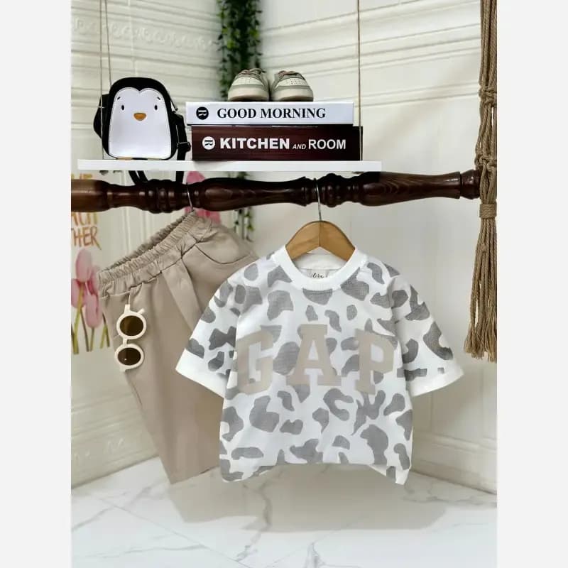 ست تیشرت و شلوارک دخترانه GAP نخ پنبه و کتان مناسب 2 تا 8 سال — تصویر ۱۲