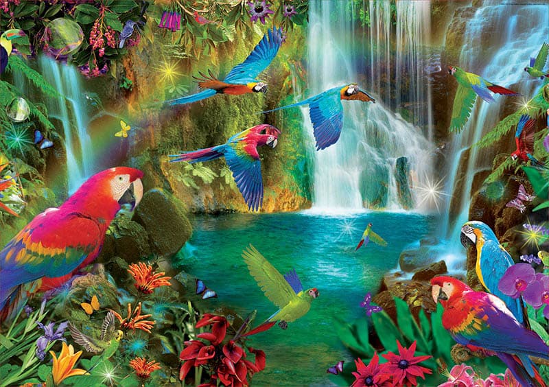 پازل ۱۰۰۰ تکه طوطی های گرمسیری