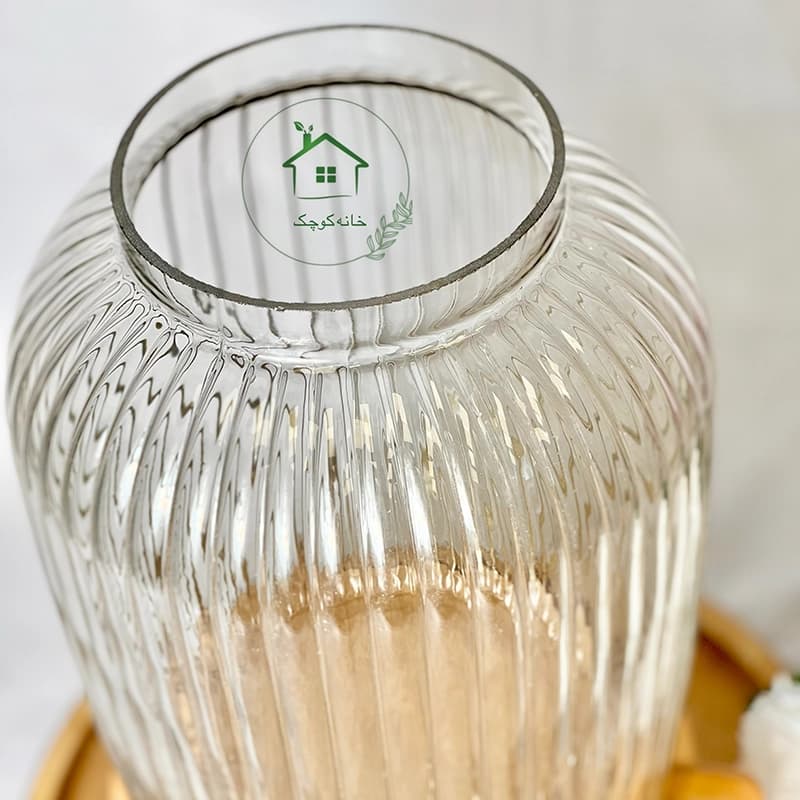 کلمن تمام شیشه ای پایه چوب 7لیتری — تصویر ۳