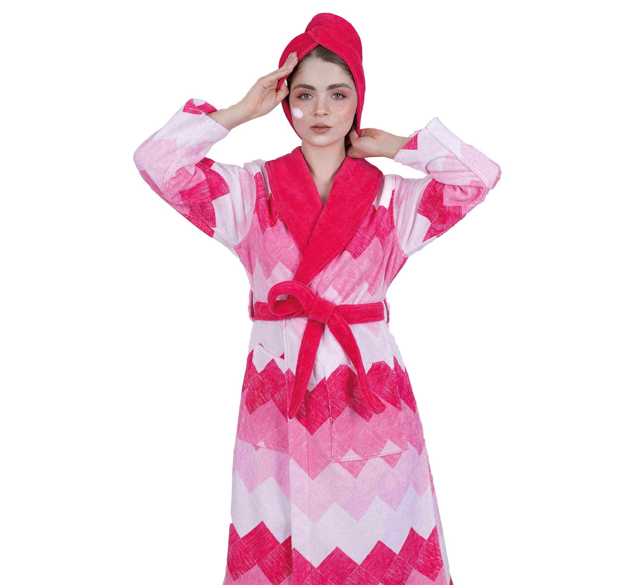 حوله پالتویی سورن سرخابی سایز S تا XL