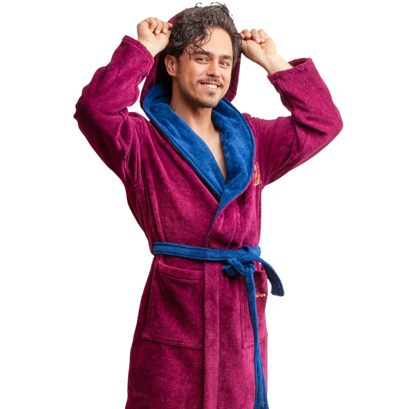 حوله پالتویی یوناس زرشکی سایز M تا XXL