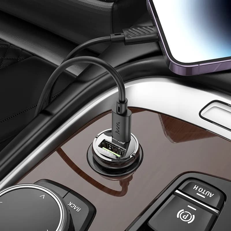 شارژر فندکی 30 وات هوکو مدل Z53A USB — تصویر ۷