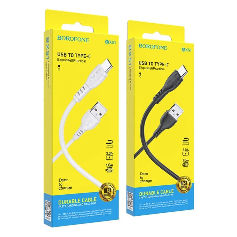 کابل شارژ USB-A به USB-C بروفون مدل BX51 طول 1 متر — تصویر ۸