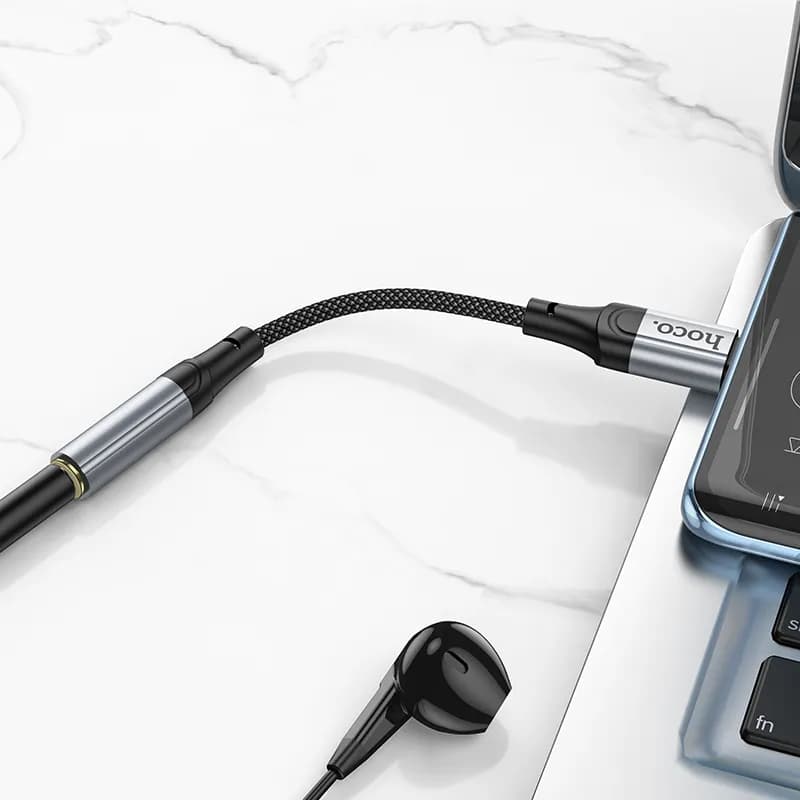 مبدل OTG جک USB-C TO AUX 3.5mm هوکو مدل LS36 — تصویر ۸