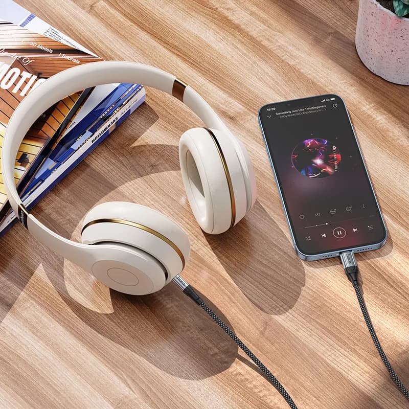 کابل صوتی Lightning TO AUX هوکو مدل UPA26 طول 1 متر — تصویر ۸