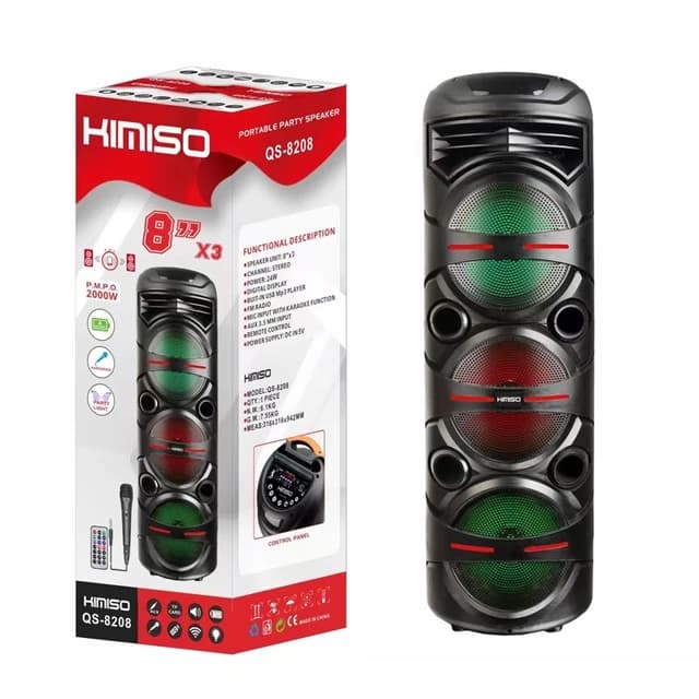 اسپیکر شارژی بلوتوثی کیمیسو مدل KIMISO QS-8208