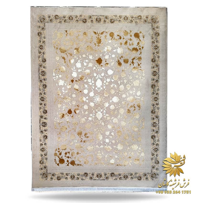 فرش 1200 شانه مدرن طلاکوب طرح آتوسا صدفی