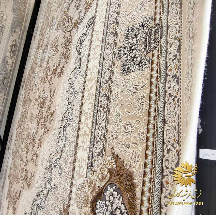 فرش 1200 شانه کاشان طرح پونه صدفی — تصویر ۴