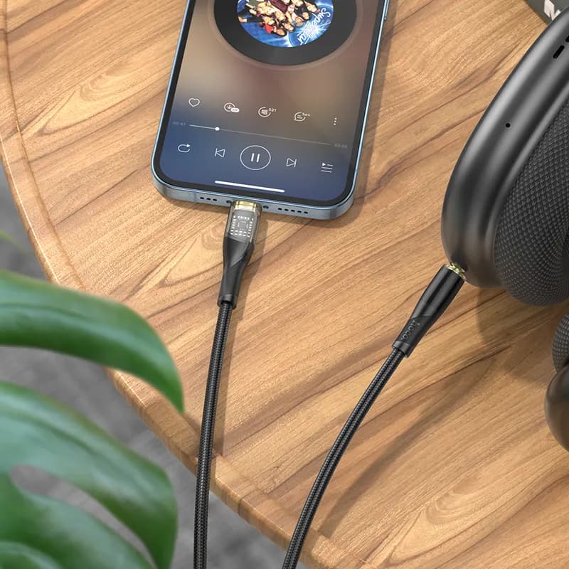 کابل صوتی Lightning TO AUX هوکو مدل UPA25 طول 1 متر — تصویر ۸