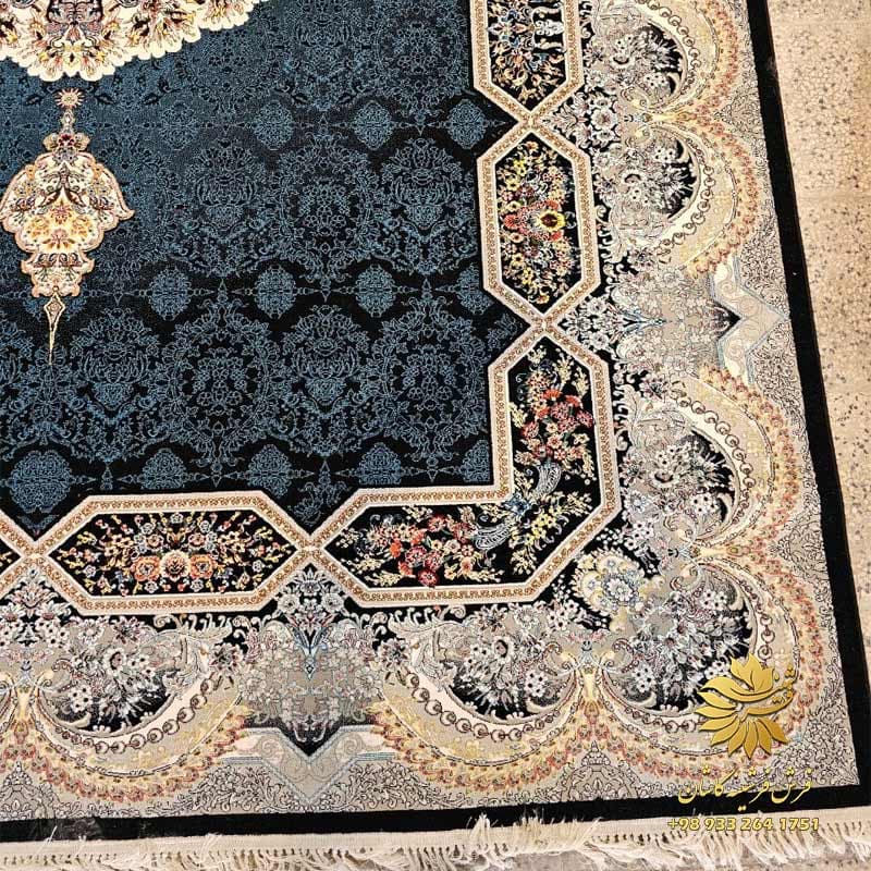 فرش طرح هالیدی سرمه ای 700 شانه — تصویر ۳