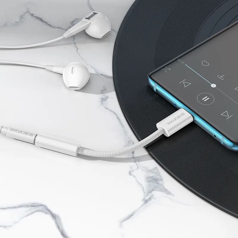 مبدل OTG جک USB-C TO AUX 3.5mm بروفون مدل BV15 — تصویر ۷