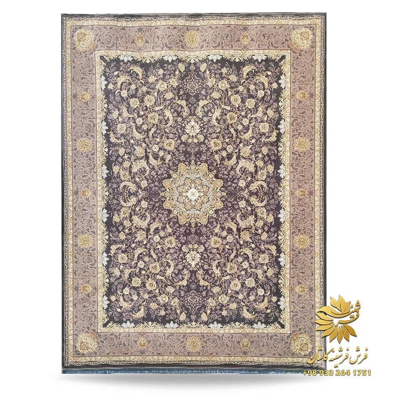 فرش 1200 شانه طلاکوب جدید طرح پرستش دلفینی