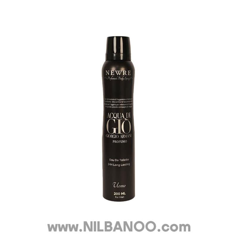 اسپری بدن مردانه نیوره آکوا دی جیو | NEWRE ACQUA DI GIO Body Spray — تصویر ۲