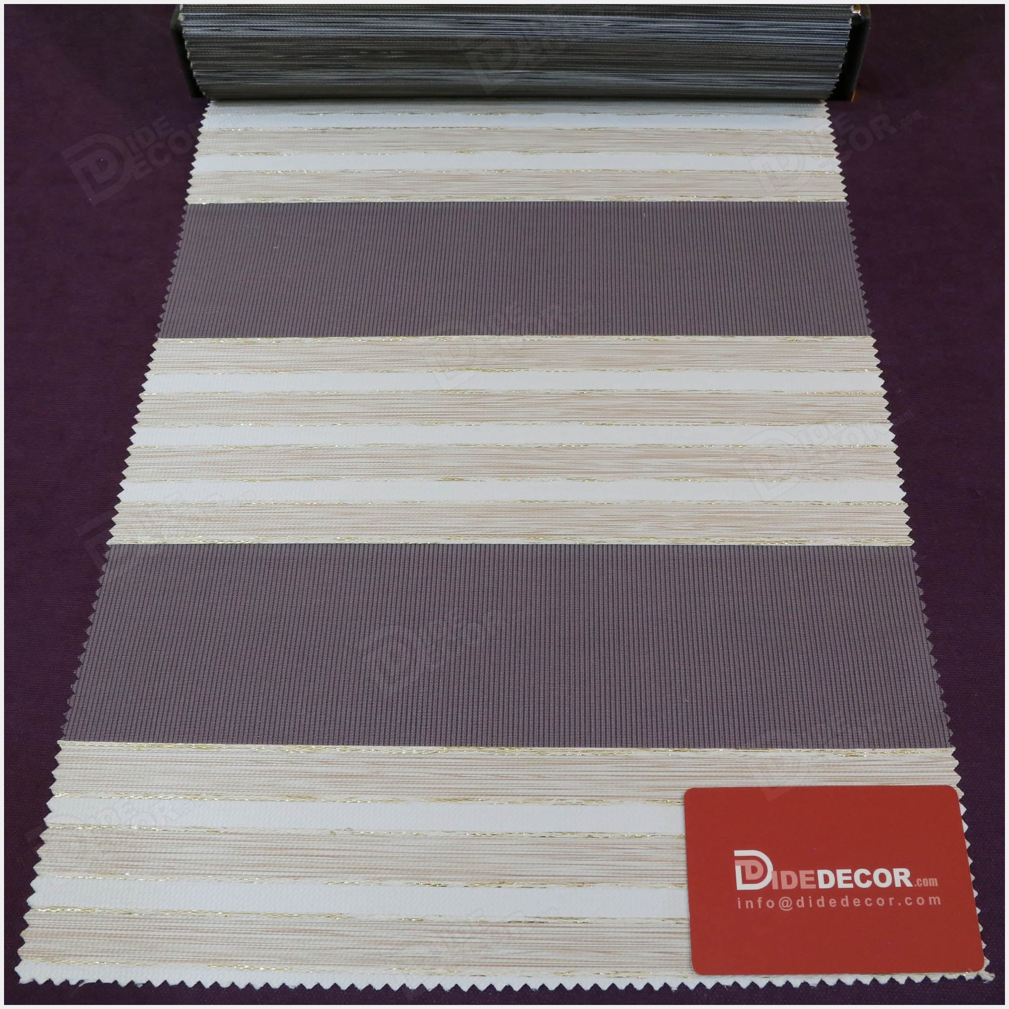 پرده زبرا خط‌دار کرم و سفید کد B-2012-04