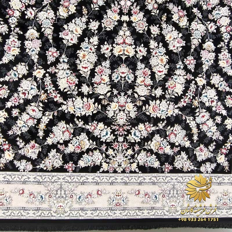 فرش افشان رنگی 700 شانه طرح ژینوس سرمه ای — تصویر ۴