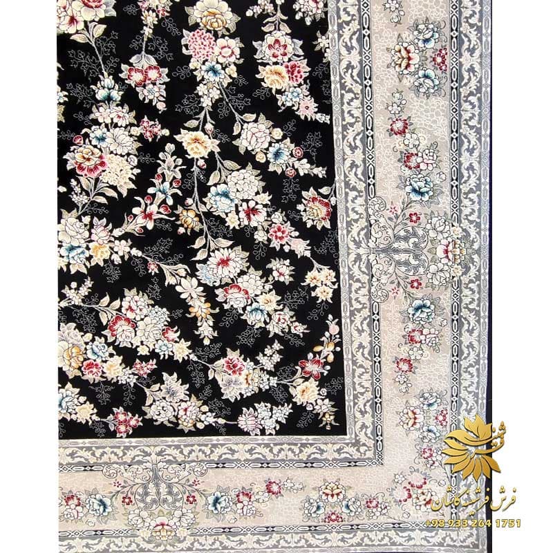 فرش افشان رنگی 700 شانه طرح ژینوس سرمه ای — تصویر ۲