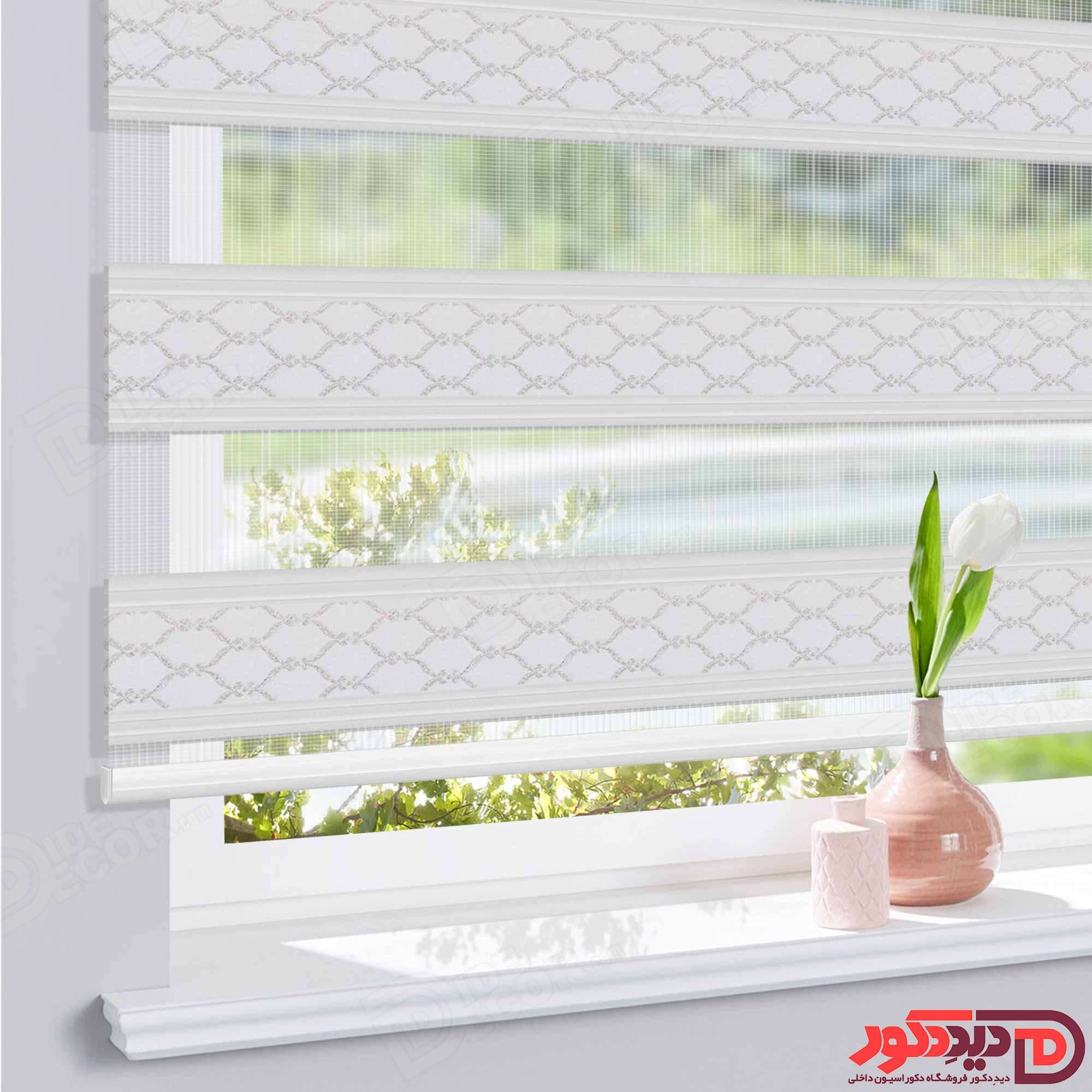 پرده زبرا ترک طرح پلیسه دار کد 03-983956 — تصویر ۳