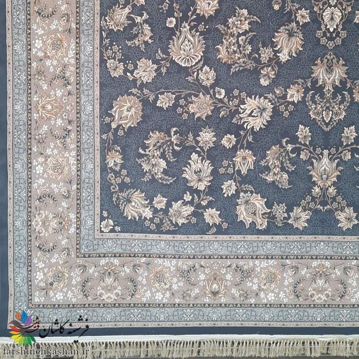 فرش 700 شانه افشان دودی طلایی طرح فرنوش — تصویر ۳