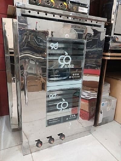 تنورگازی بزرگ استیل 10سینی دوطبقه (کد594)