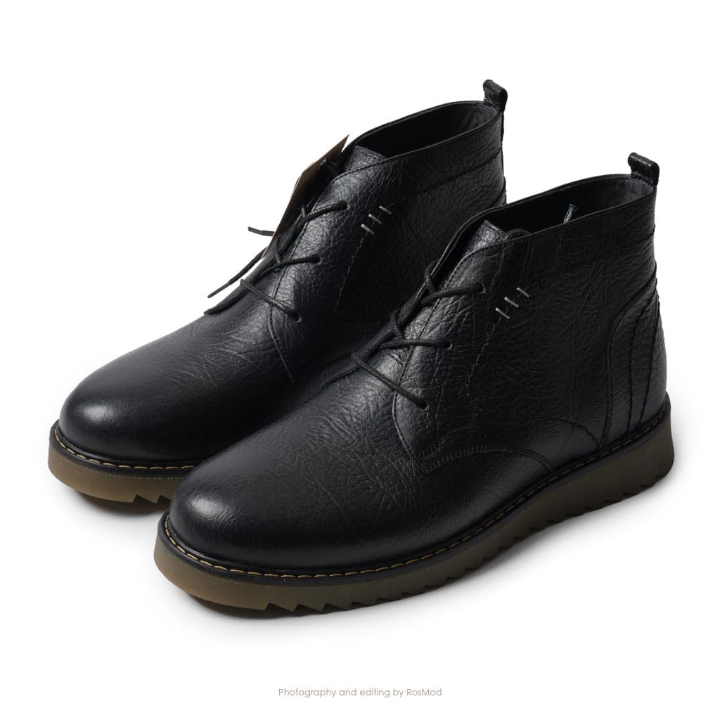 بوت چوکا فسیل گازولین مشکی فلوتر – GAAZOLIN Fossil Chukka Boots Black F — تصویر ۲