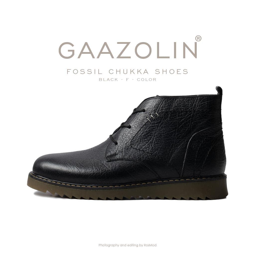 بوت چوکا فسیل گازولین مشکی فلوتر – GAAZOLIN Fossil Chukka Boots Black F
