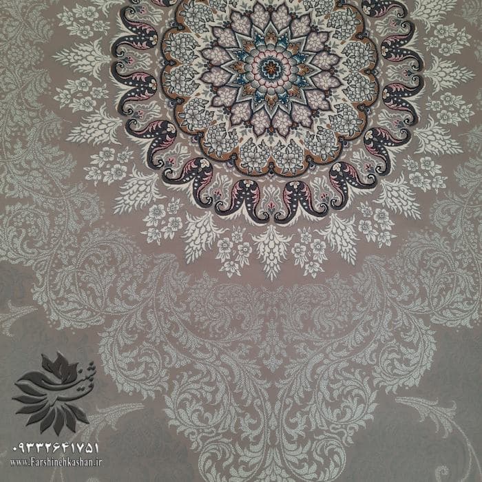 فرش 700 شانه شیک طرح دلاریس ترمه ای — تصویر ۳