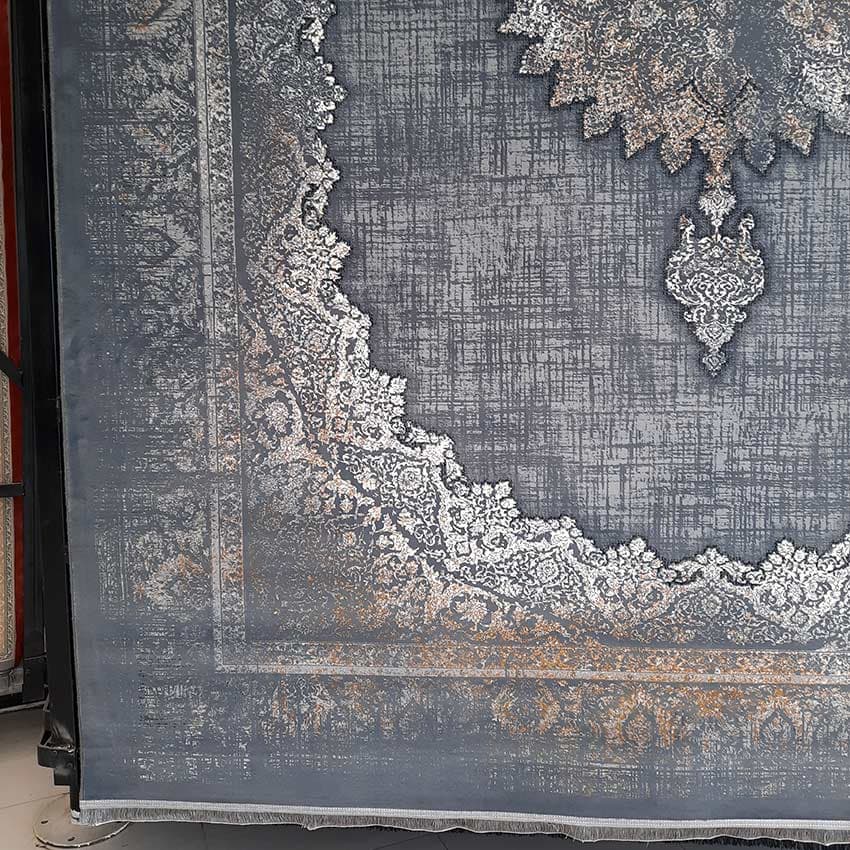 فرش وینتیج 700 شانه طرح رها دودی — تصویر ۳