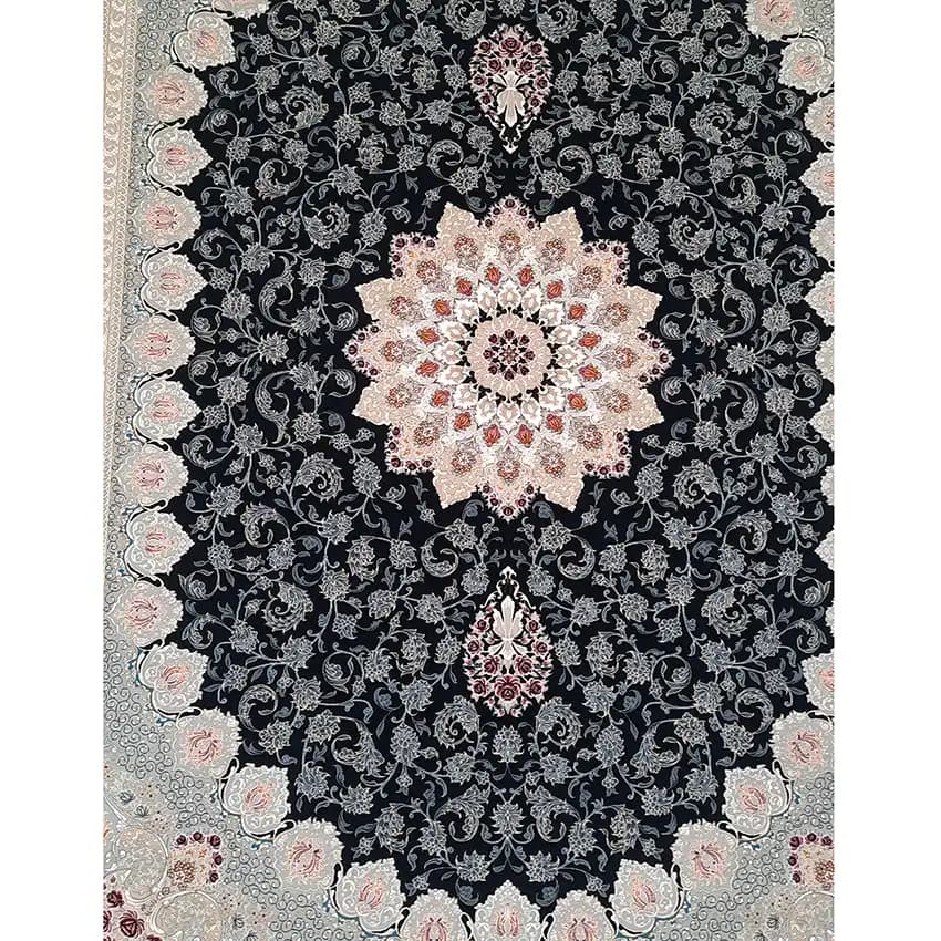 فرش سرمه ای 700 شانه طرح آماندا — تصویر ۲