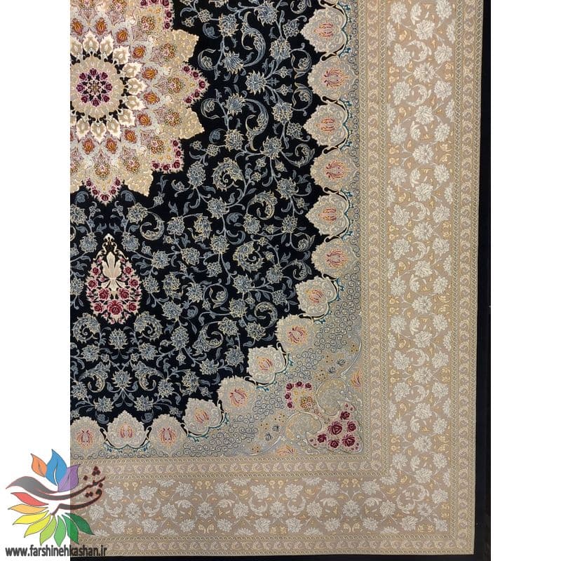 فرش سرمه ای 700 شانه طرح آماندا — تصویر ۵