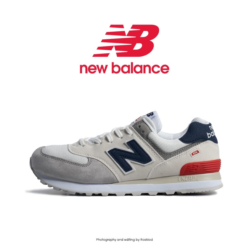 کتانی نیوبالانس 574 شیری طوسی – New Balance ML574 White