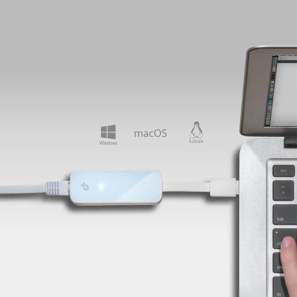 تبدیل USB 2.0 به Ethernet تی پی لینک مدل TP-Link UE200 USB 2.0 to 100Mbps Ethernet Network Adapter — تصویر ۵