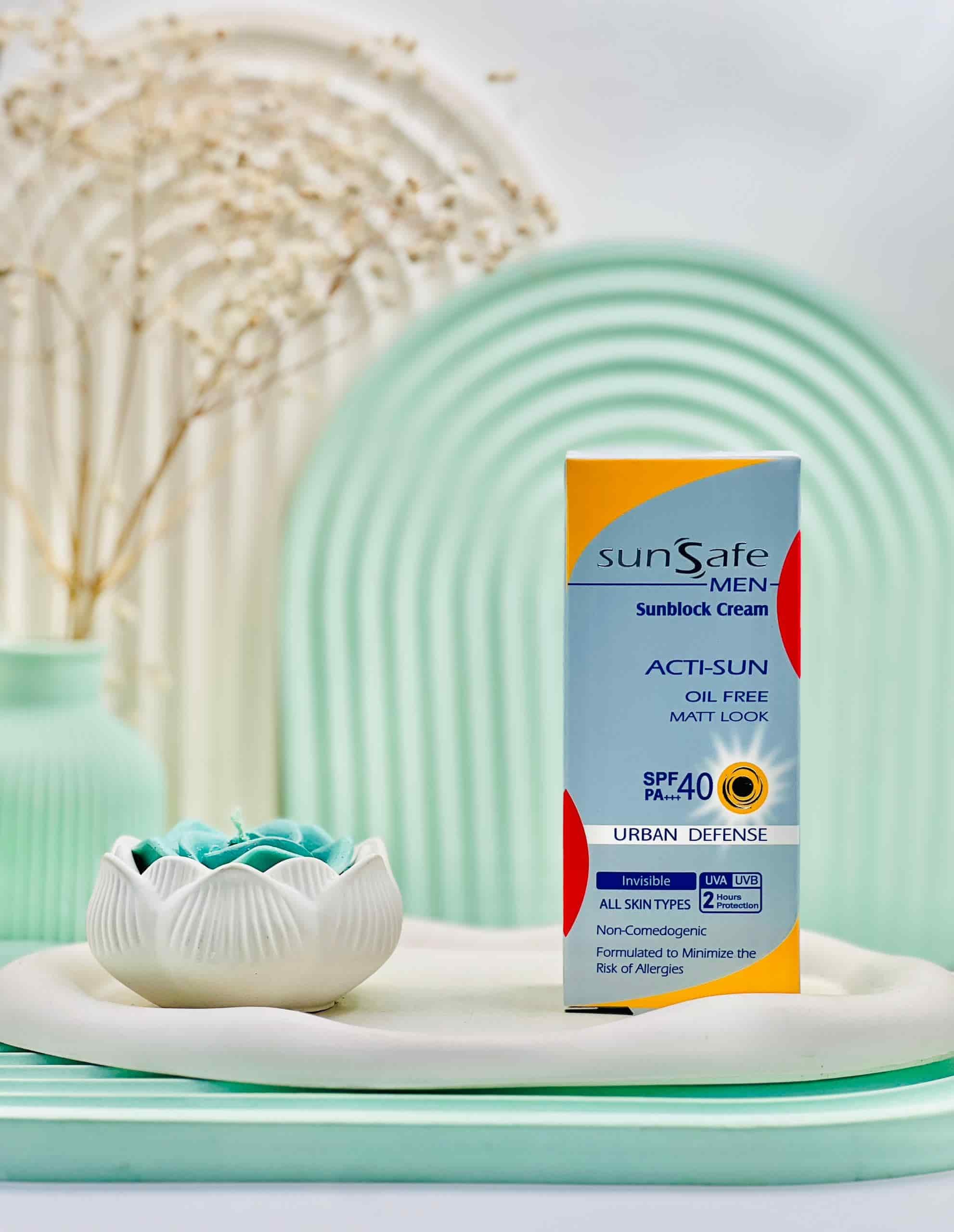 کرم ضد آفتاب آقایان SPF 40 سان سیف ۵۰ میلی لیتر