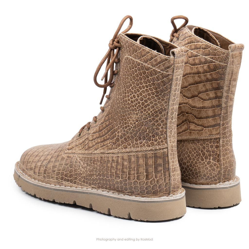 بوت پارتیزان گازولین پیتون خاکی – GAAZOLIN Partisan Boots Python Skin A — تصویر ۴