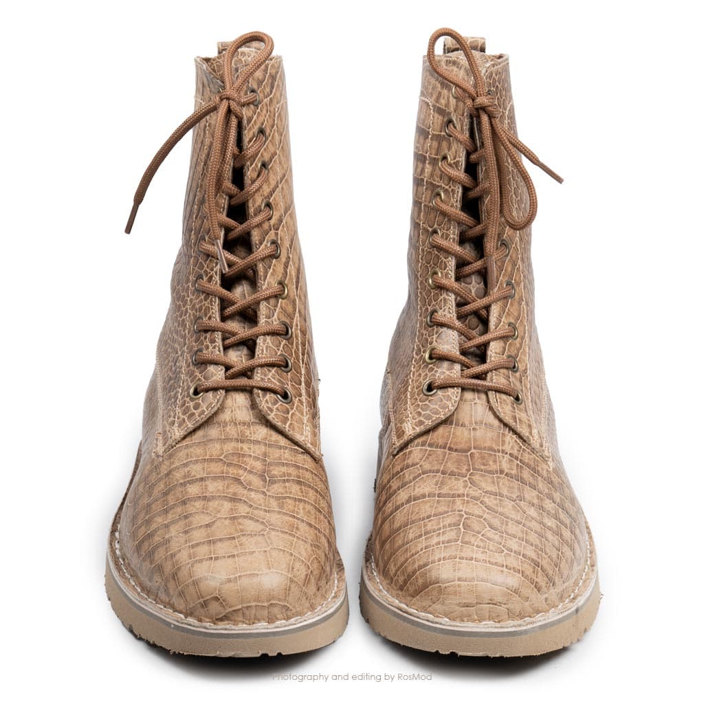 بوت پارتیزان گازولین پیتون خاکی – GAAZOLIN Partisan Boots Python Skin A — تصویر ۳