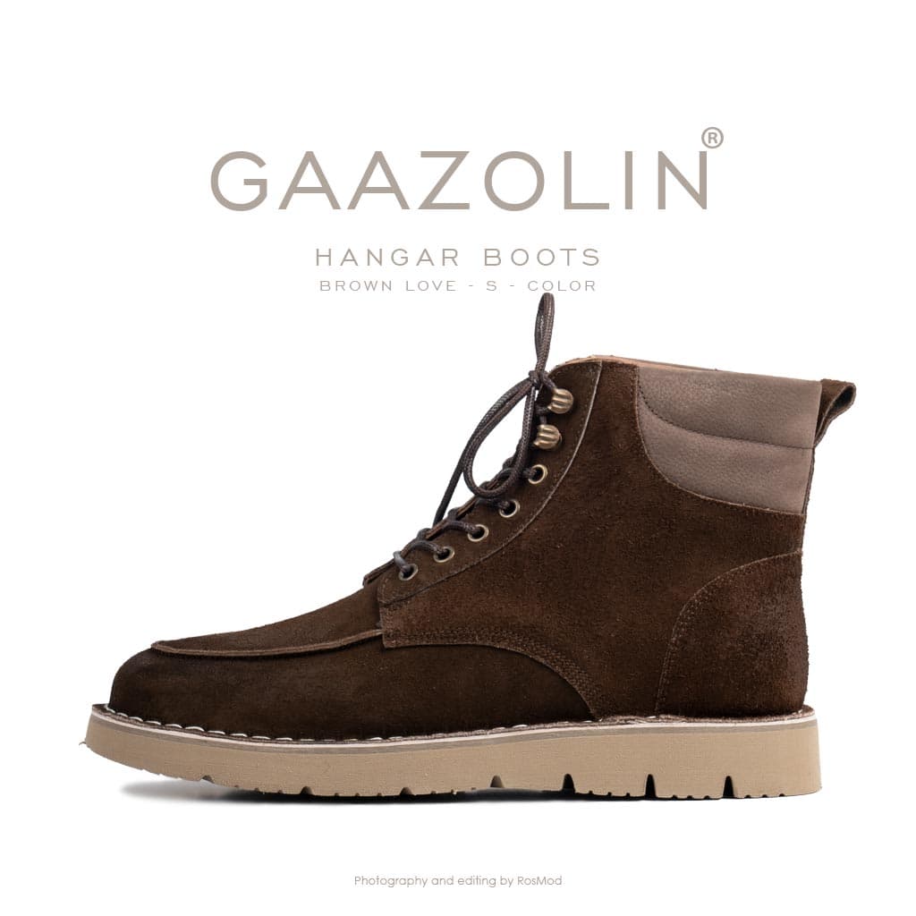 بوت هانگر گازولین شکلاتی جیر – GAAZOLIN Hangar Boots Brown Love S