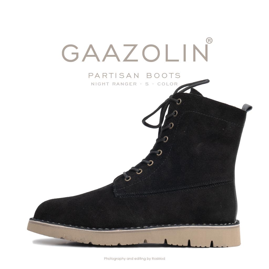 بوت پارتیزان گازولین مشکی جیر – GAAZOLIN Partisan Boots Night Ranger S
