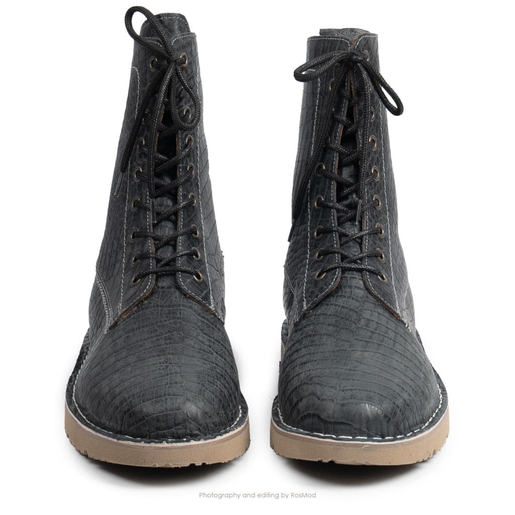 بوت پارتیزان گازولین پیتون مشکی – GAAZOLIN Partisan Boots Black Python A — تصویر ۳