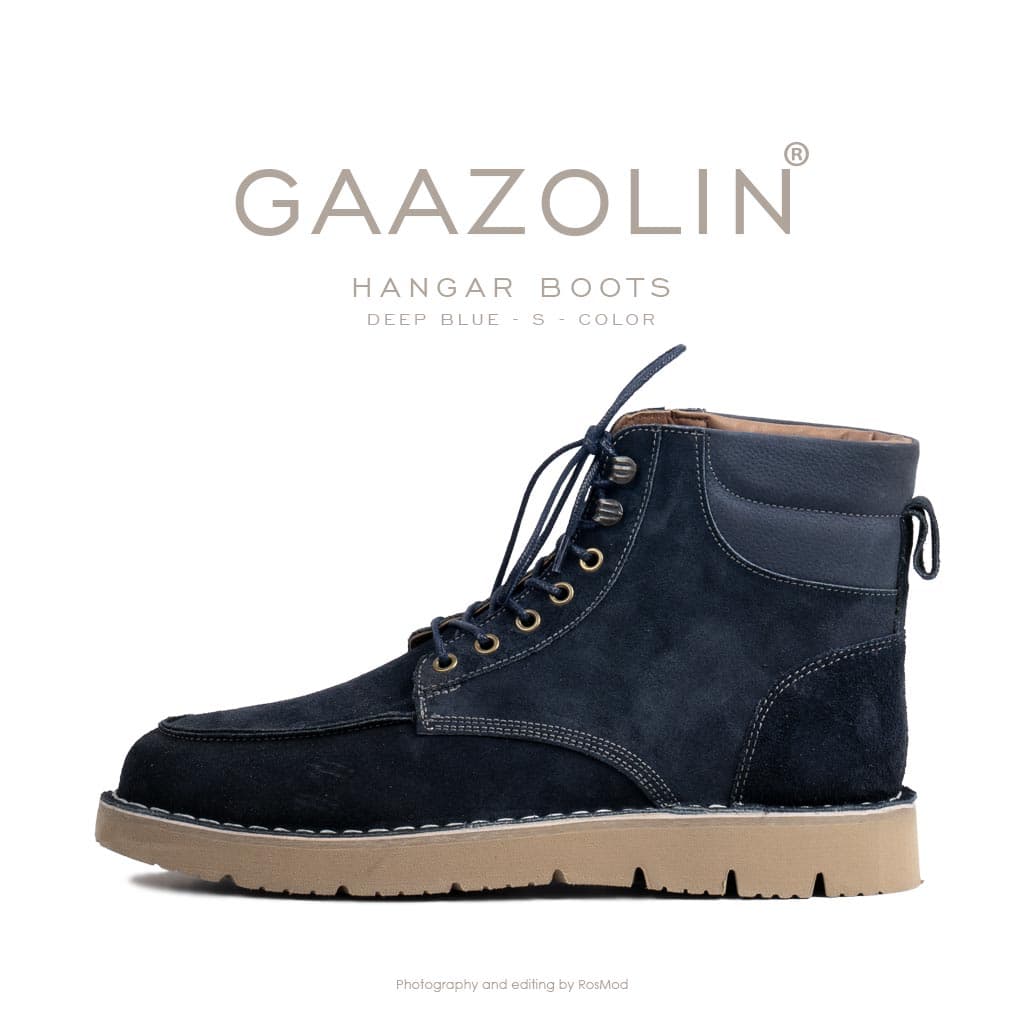 بوت هانگر گازولین سرمه ای جیر – GAAZOLIN Hangar Boots Deep Blue S