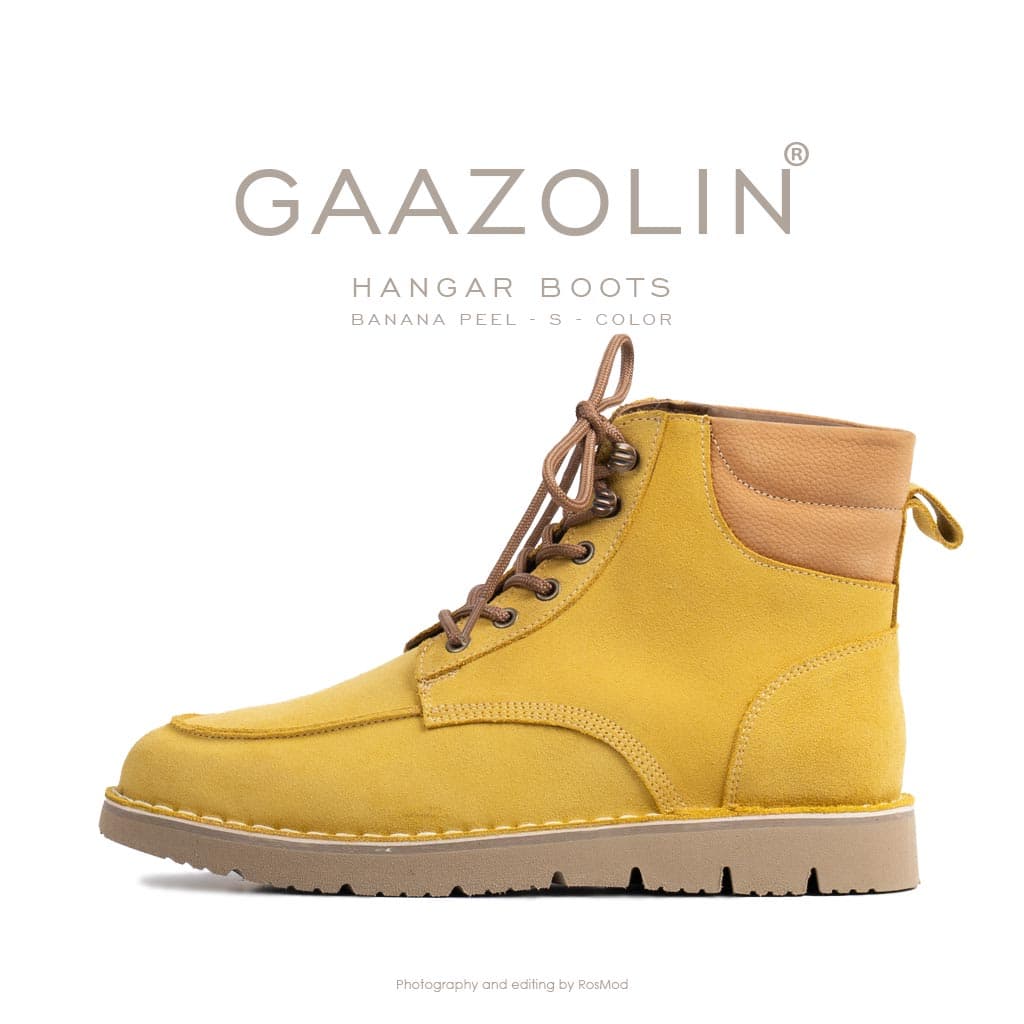 بوت هانگر گازولین زرد جیر – GAAZOLIN Hangar Boots Banana Peel S