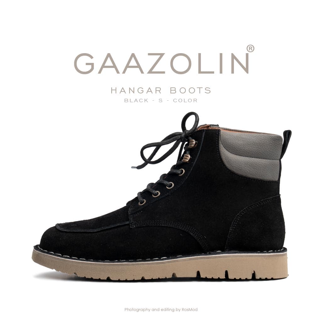 بوت هانگر گازولین مشکی جیر – GAAZOLIN Hangar Boots Black S