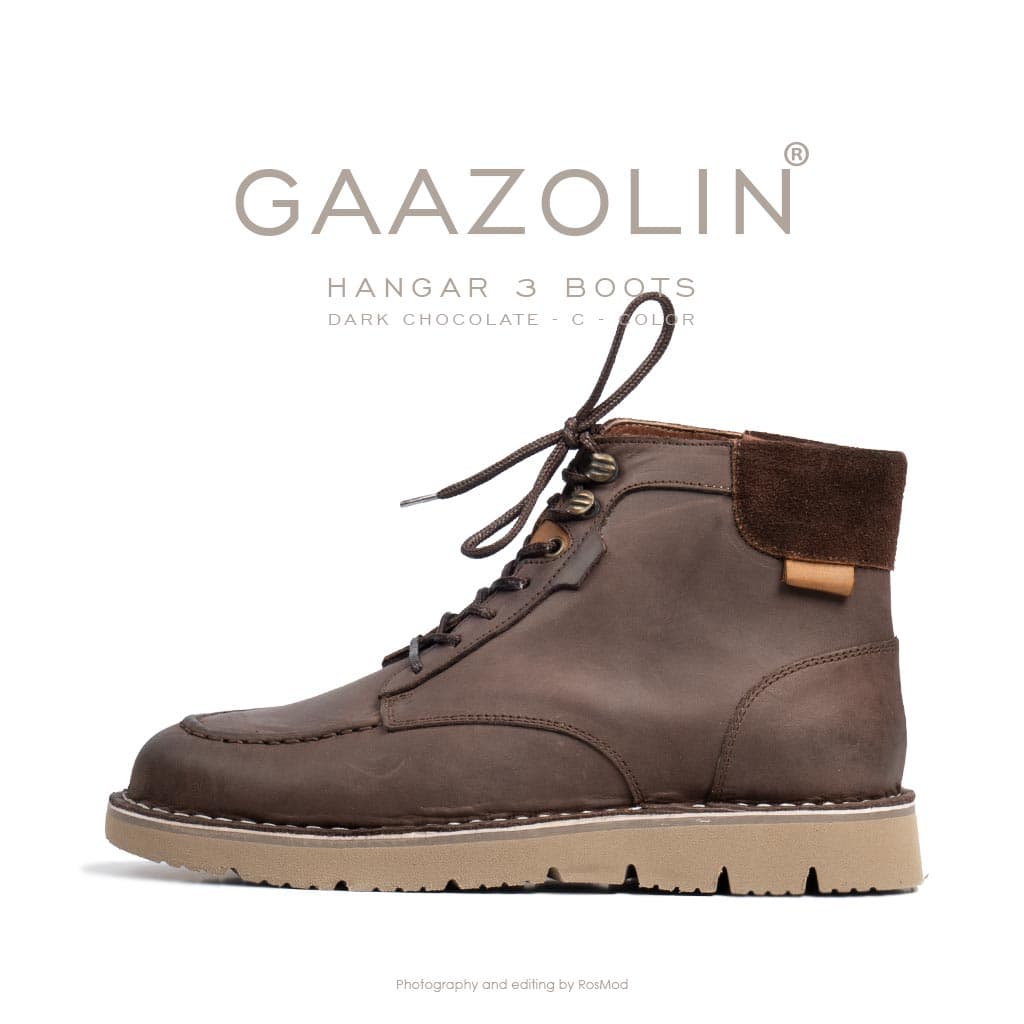 بوت هانگر 3 گازولین شکلاتی کریزی هورس – GAAZOLIN Hangar 3 Boots Dark Chocolate C