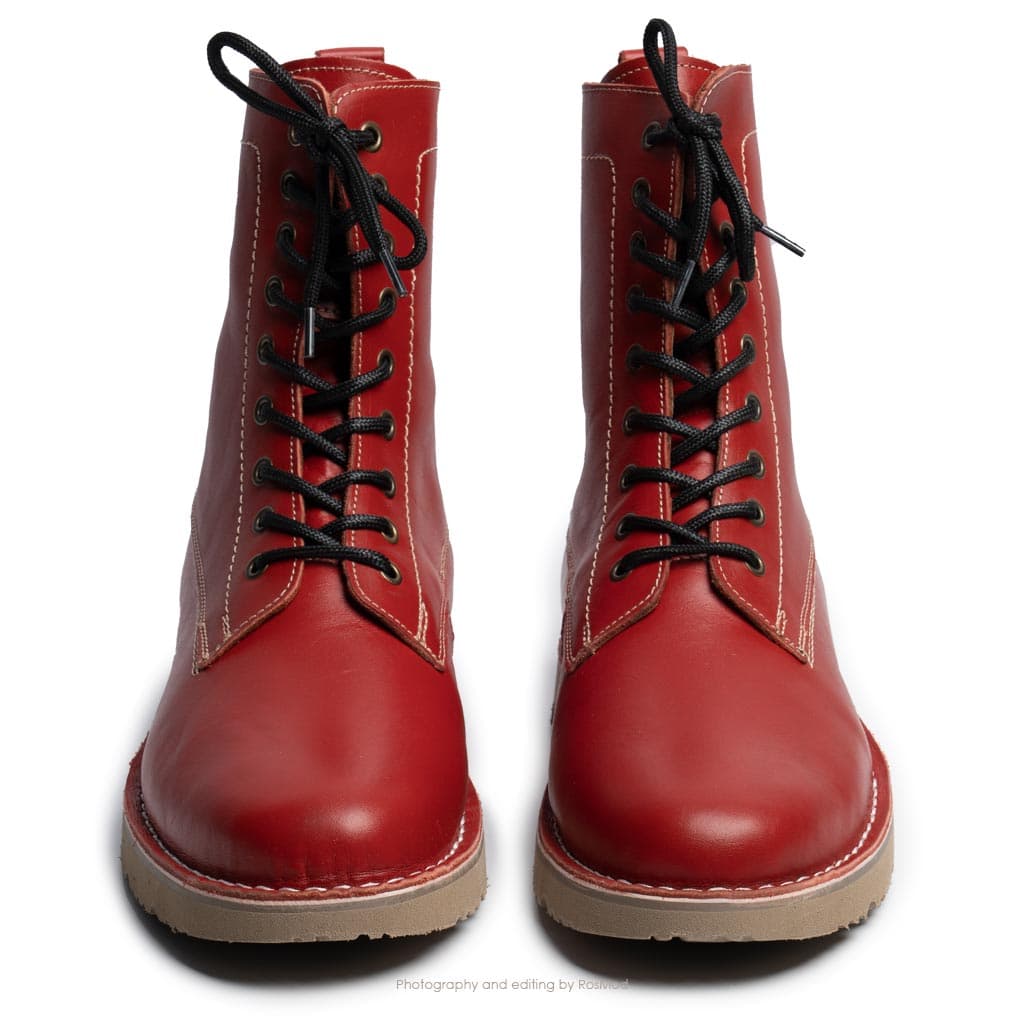بوت پارتیزان گازولین آلبالویی شِبرو – GAAZOLIN Partisan Boots Cherry Militia W — تصویر ۳