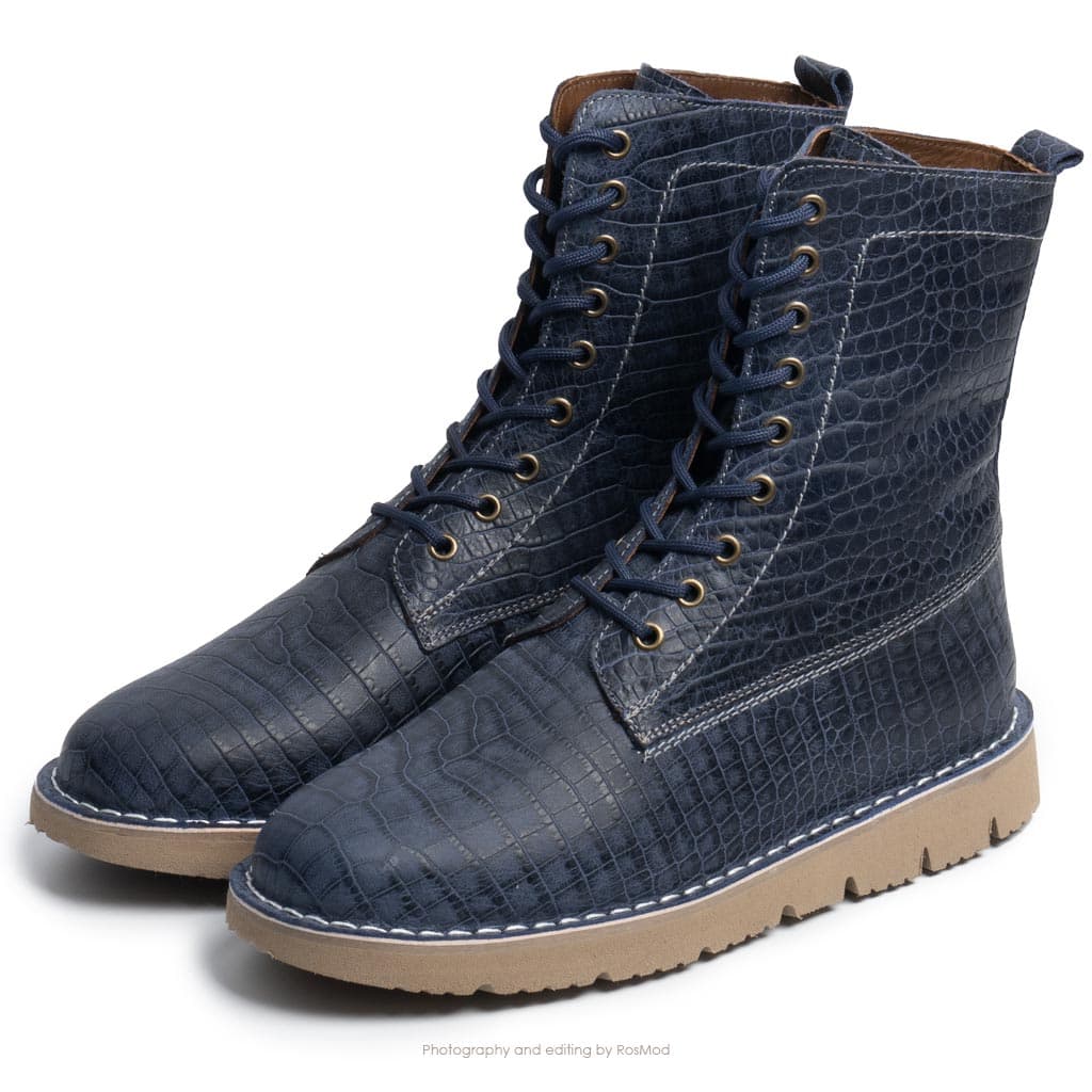 بوت پارتیزان گازولین پیتون آبی – GAAZOLIN Partisan Boots Blue Python A — تصویر ۲