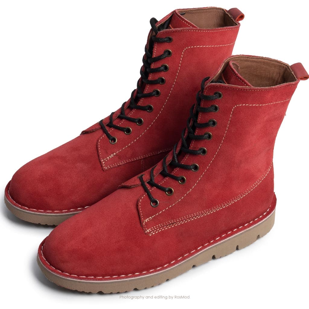 بوت پارتیزان گازولین آلبالویی جیر – GAAZOLIN Partisan Boots Cherry Militia S — تصویر ۳
