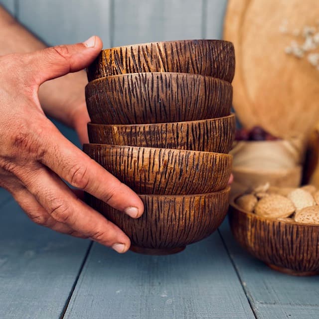 کاسه آجیل خوری چوبی کد 0297 — تصویر ۲