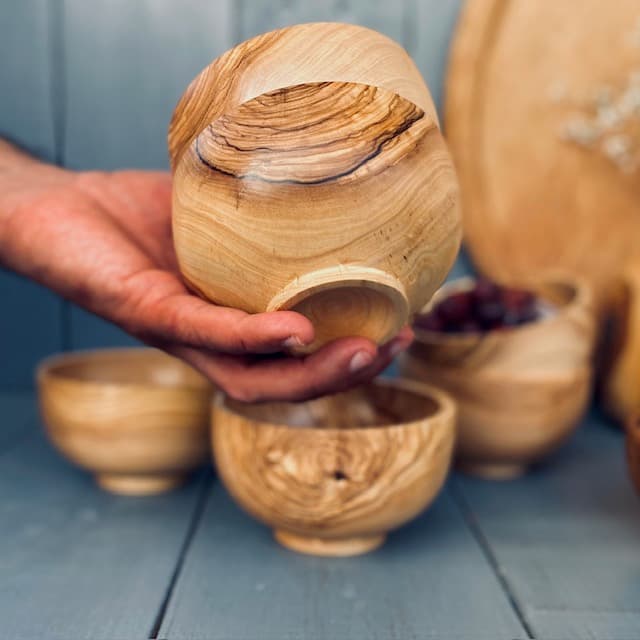 کاسه آجیل خوری چوبی کد 0296 — تصویر ۴