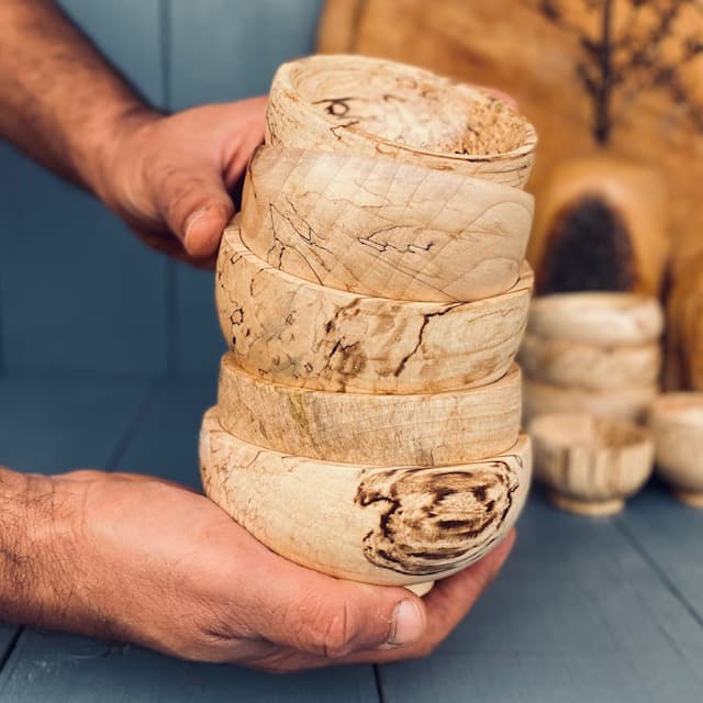 کاسه چوبی افرا کد 0275